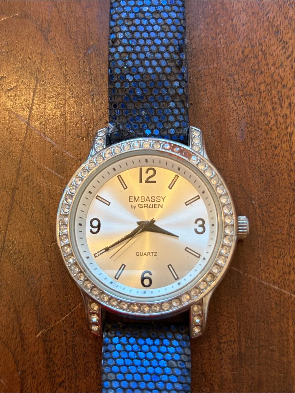 Embassy Gruen Crystal Accent Quartz Watch